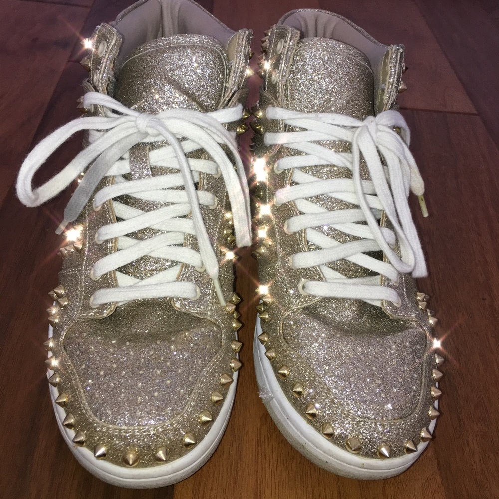Spiked Gold Sneakers